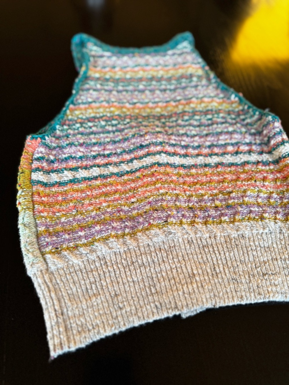 Pilcro Anthropologie Salomon Swank Tank Sweater Vest Top Rainbow Crochet - Picture 9 of 11
